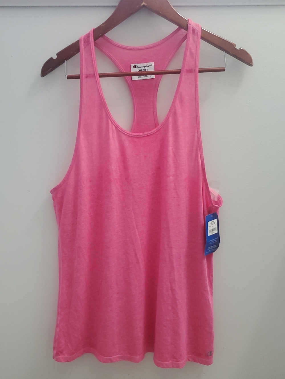 Champion Gear Pinksicle Heather Racerback Tank Size Large